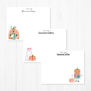  Personalized Fall/Halloween Flat Note Cards | Set of 10