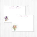  Personalized Floral Note Cards Stationery Set