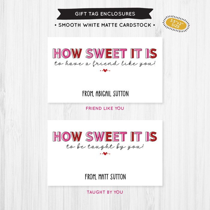 Personalized Valentine Gift Tags | Set of 30