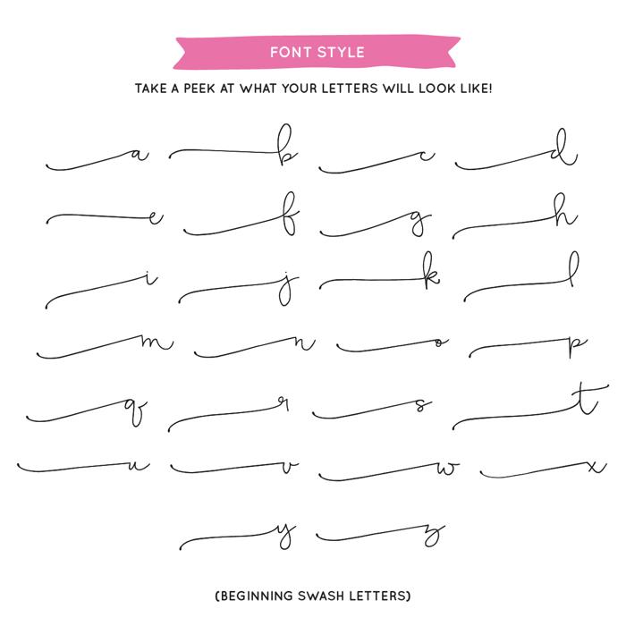 Personalized Long Swash Note Cards Stationery Set