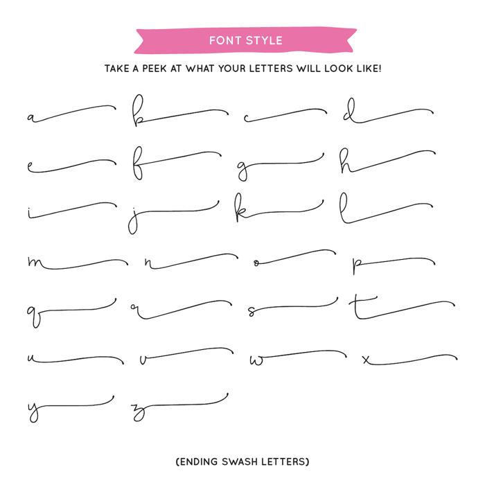 Personalized Long Swash Note Cards Stationery Set