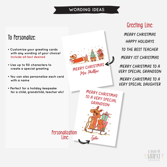 Custom Holiday Greeting Cards | Choice of 3 Personalized Cards