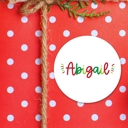  Personalized Holiday Name Gift Tag Sticker Labels | Set of 20