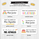  Personalized Teacher School Labels | Set of 60