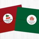  Personalized Holiday Round Labels | Set of 20