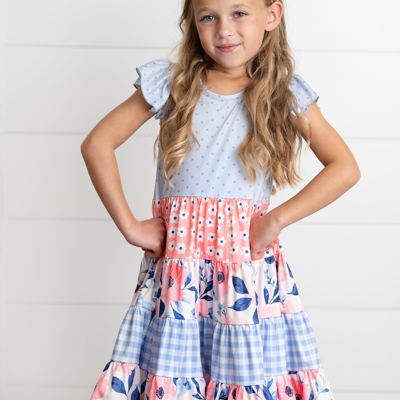 Ava Periwinkle Tiered Dress