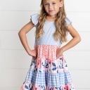  Ava Periwinkle Tiered Dress