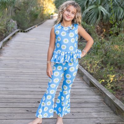 Blue Daisy Pant Set