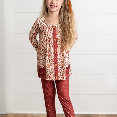 Cinnamon Dot Pant Set
