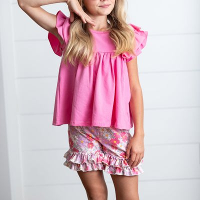 Sophia Pink Floral Short Set