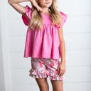  Sophia Pink Floral Short Set