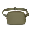 Olive Roam 2L Oversize Nylon Crossbody Sling Belt Bag