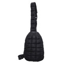 Black Skyler Quilted Puffer Crossbody Sling