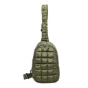 Olive Skyler Quilted Puffer Crossbody Sling