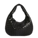 Black Paige Woven Handbag