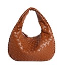 Cognac Paige Woven Handbag