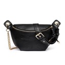 Black Luxe Convertible Crossbody Sling/Belt Bum Bag
