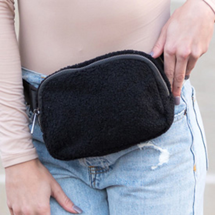 Lola Boucle Sherpa Crossbody Sling/Belt Bag