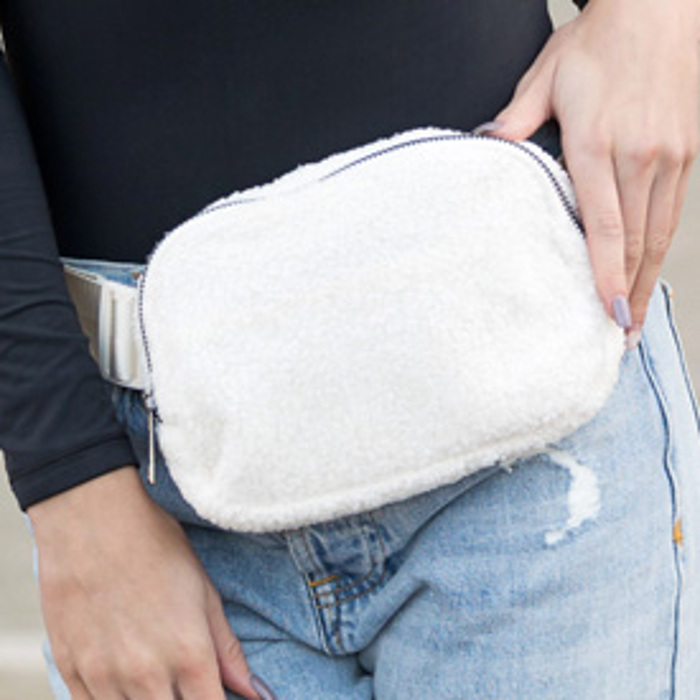 Lola Boucle Sherpa Crossbody Sling/Belt Bag