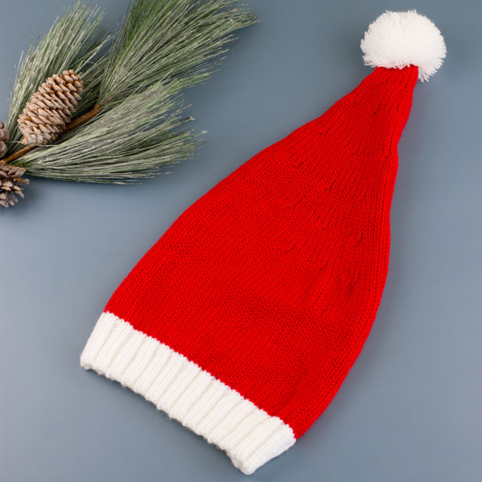 Knit Santa Stocking Beanie Hat