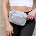 Gray Adventurer Nylon Crossbody Sling Belt Bum Bag Fanny Pack