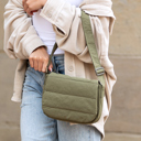 Olive Afton Quilted Foldover Crossbody