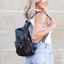 Black Alba Convertible Backpack Crossbody Sling