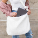 Ivory Boucle Sherpa Carryall Bag