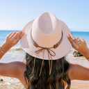 Blush Boho Accent Panama Hat