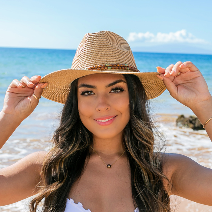 Boho Accent Panama Hat