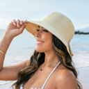 Straw Bow Back Sun Hat