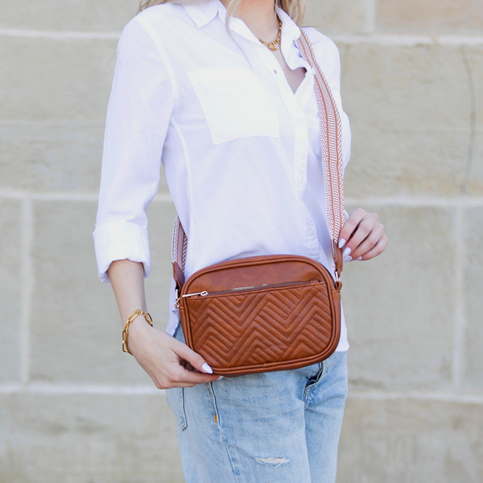 Everly Vegan Leather Camera Crossbody