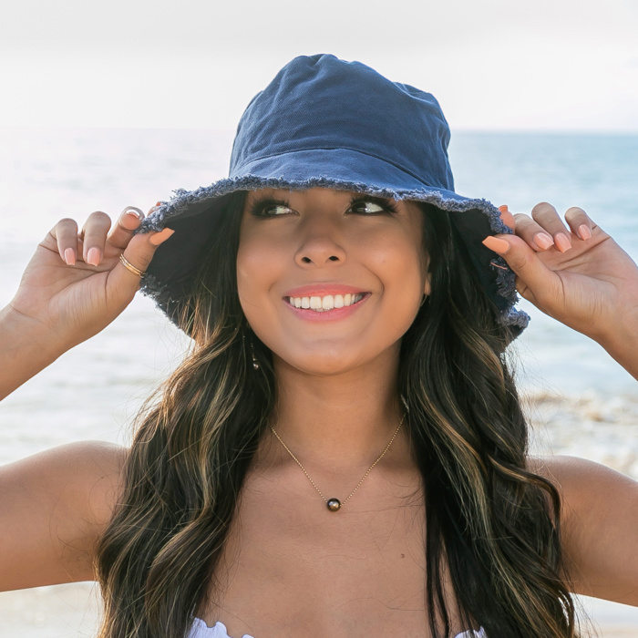 Frayed Edge Canvas Bucket Hat