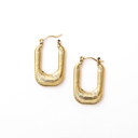 Gold 18K STAINLESS STEEL MINI RECTANGLE HOOP EARRINGS