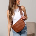  Layla Woven Checkered Crossbody Sling Bag