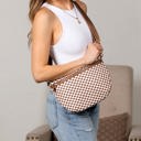  Layla Woven Checkered Crossbody Sling Bag