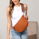  Vivienne Solid Woven Crossbody Sling Bag