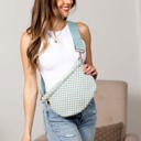  Layla Woven Checkered Crossbody Sling Bag