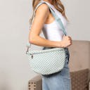  Layla Woven Checkered Crossbody Sling Bag