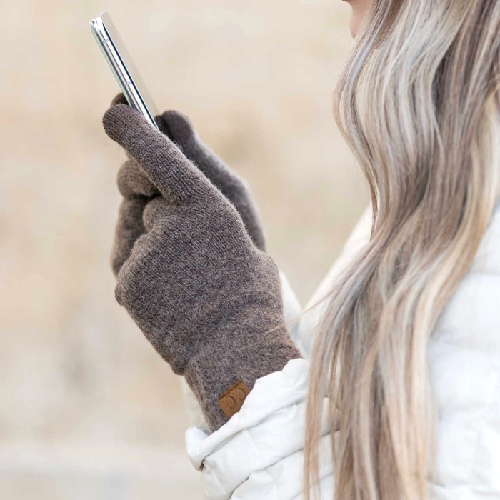 C.C� Cashmere Blend Touch Gloves