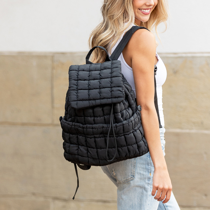 Stevie Quilted Puffer Backpack