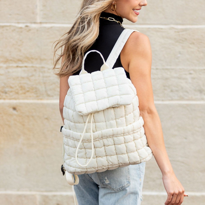 Stevie Quilted Puffer Backpack