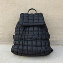 Black Stevie Quilted Puffer Backpack
