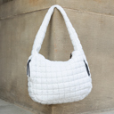 White Taylor Quilted Puffer Tote
