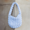 Powder-Blue Dale Quilted Shoulder Bag