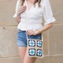  Eliza Crochet Straw Crossbody