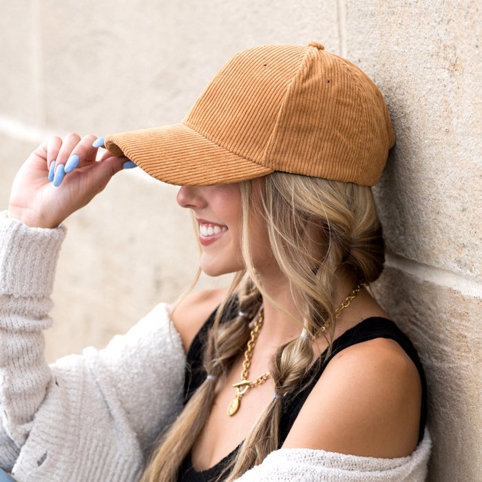 Corduroy Boyfriend Ball Cap Hat