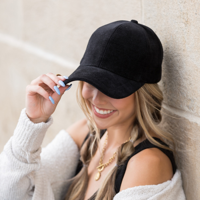 Velour Boyfriend Ball Cap