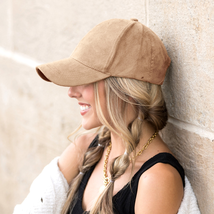 Suede Boyfriend Ball Cap Hat
