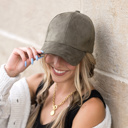  Suede Boyfriend Ball Cap Hat